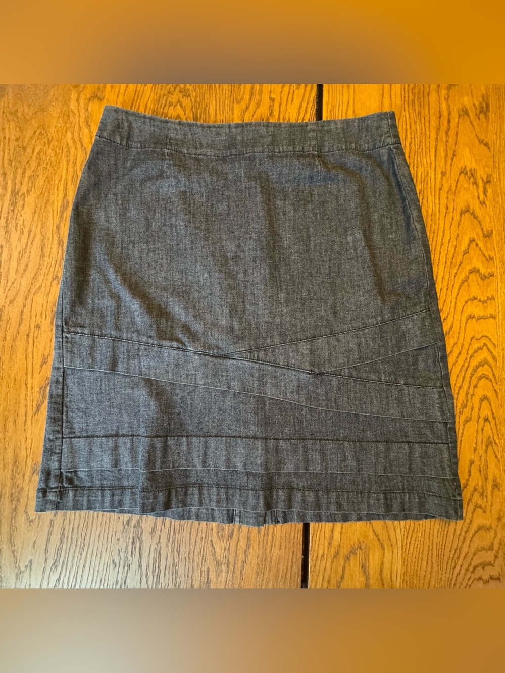 Nic + Zoe Denim Mini Jean Skirt Blue Womens 10 Cotton  Stretch Coastal‎ Classic